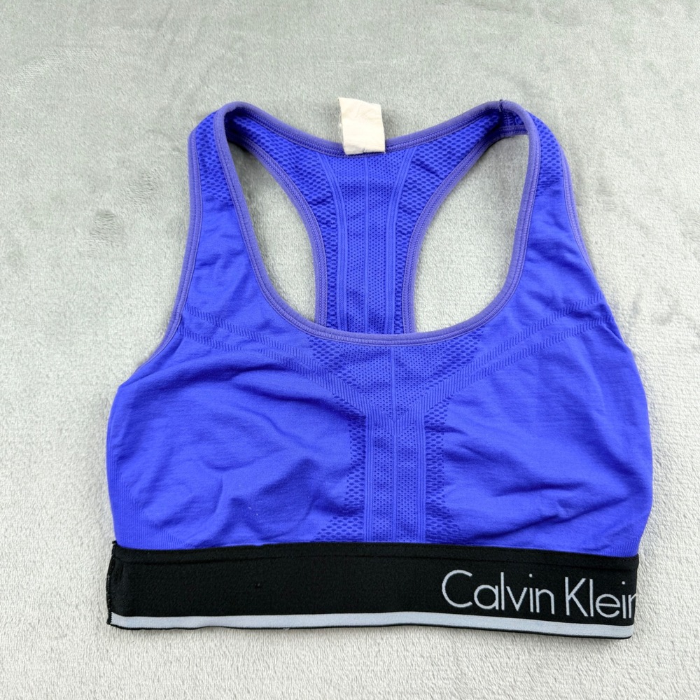Calvin Klein Performance Women's Medium Purple Racerback Seamless Sports‎ Bra